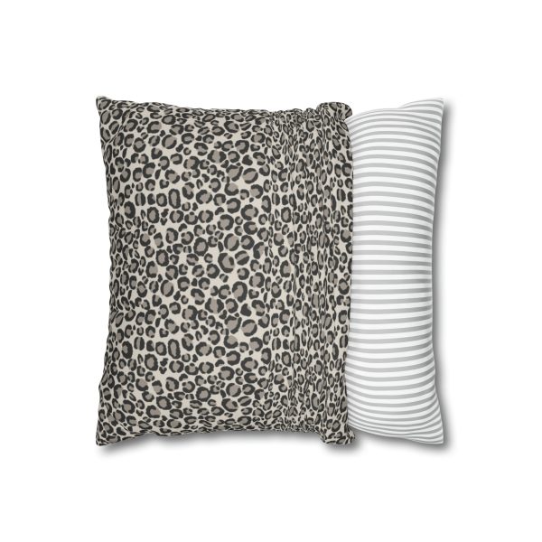Snow Leopard Faux Suede Pillow Cover