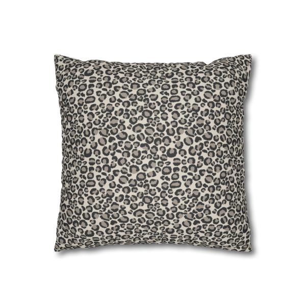 Snow Leopard Faux Suede Pillow Cover