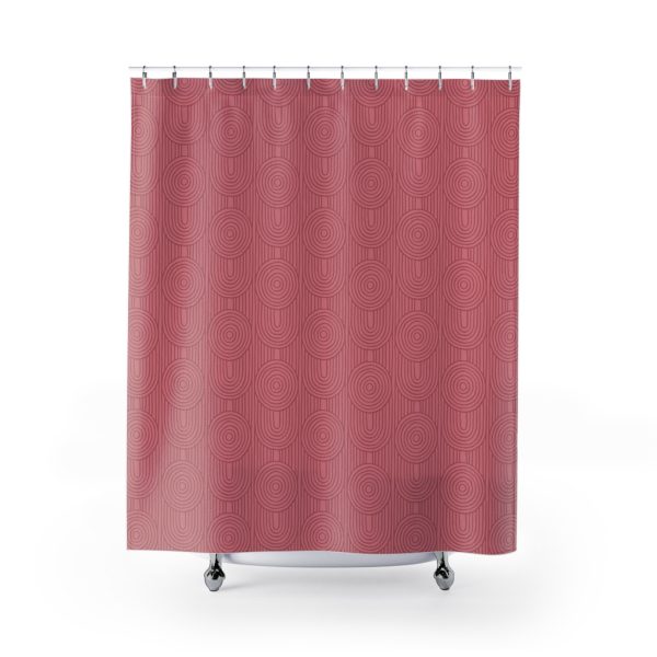 Pink Zen Garden Circles Shower Curtain