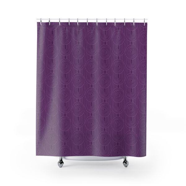 Grape Zen Garden Circles Shower Curtain