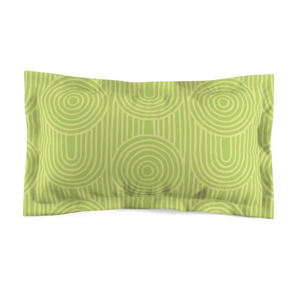 Lime Zen Garden Circles Microfiber Pillow Sham