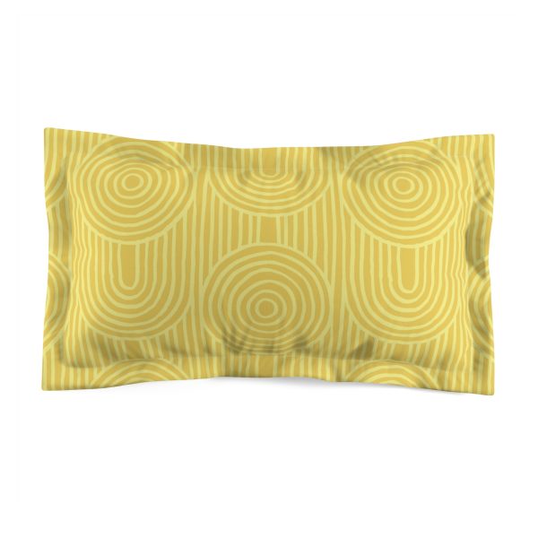 Lemon Zen Garden Circles Microfiber Pillow Sham