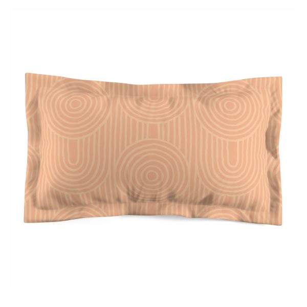 Peach Zen Garden Circles Microfiber Pillow Sham
