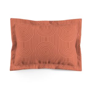 Persimmon Zen Garden Circles Microfiber Pillow Sham
