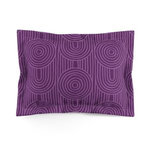 Grape Zen Garden Circles Microfiber Pillow Sham