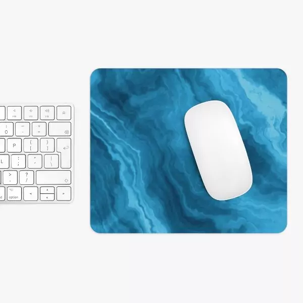 Aqua Marble Mouse Pad