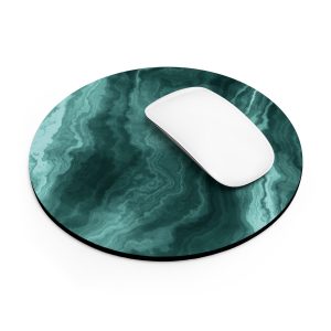 Teal Marble Mouse Pad