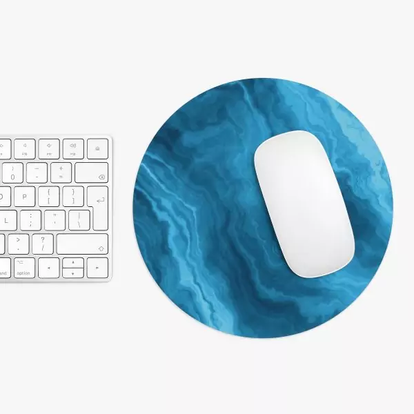 Aqua Marble Mouse Pad