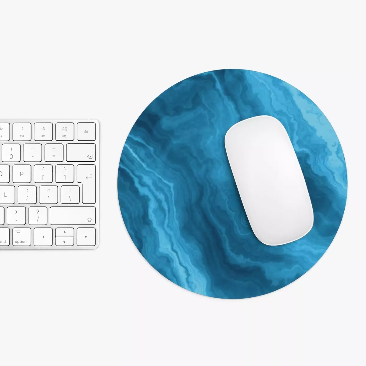 Aqua Marble Mouse Pad