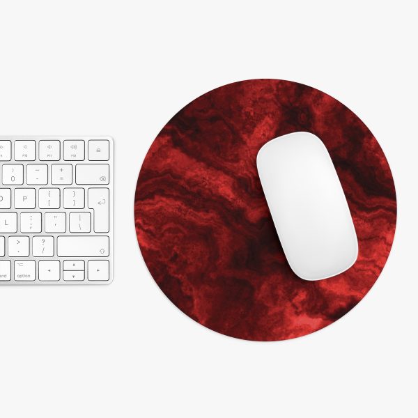 Ruby Red Marble Mouse Pad