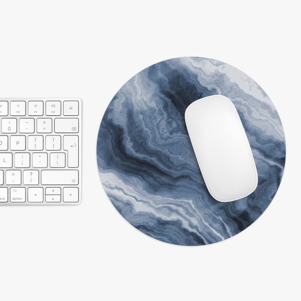 Navy Marble Mouse Pad
