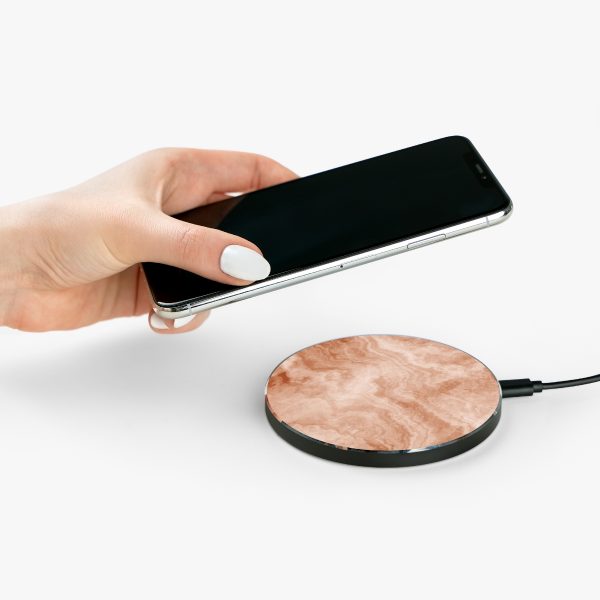 Peach Marble Wireless Charger