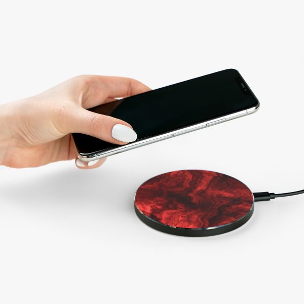 Ruby Red Marble Wireless Charger