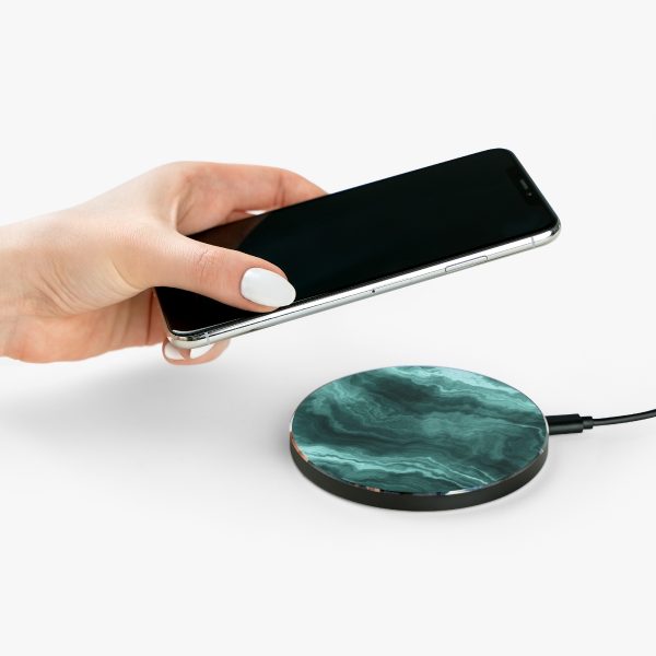 Teal Marble Wireless Charger