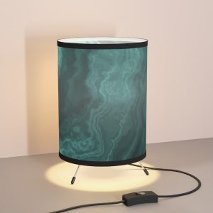 Teal Marble Tripod Lamp – US/CA plug