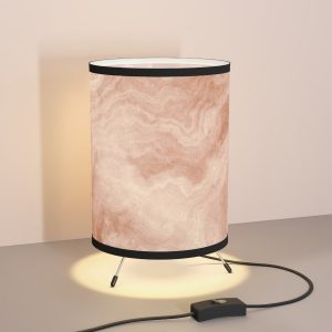 Peach Marble Tripod Lamp – US/CA plug