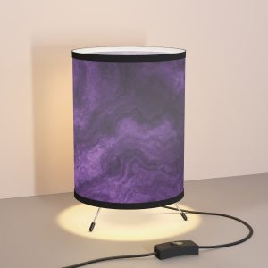 Dark Amethyst Marble Tripod Lamp – US/CA plug