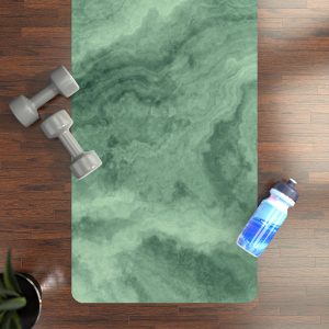 Green Marble Rubber Yoga Mat