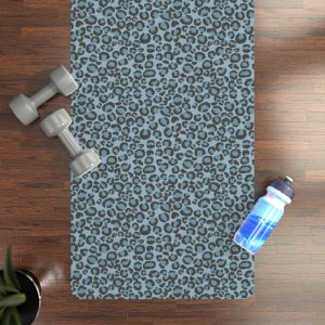 Blue Leopard Rubber Yoga Mat