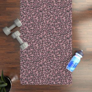 Pink Leopard Rubber Yoga Mat