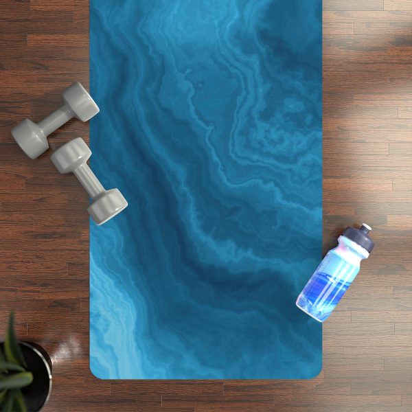 Aqua Marble Rubber Yoga Mat