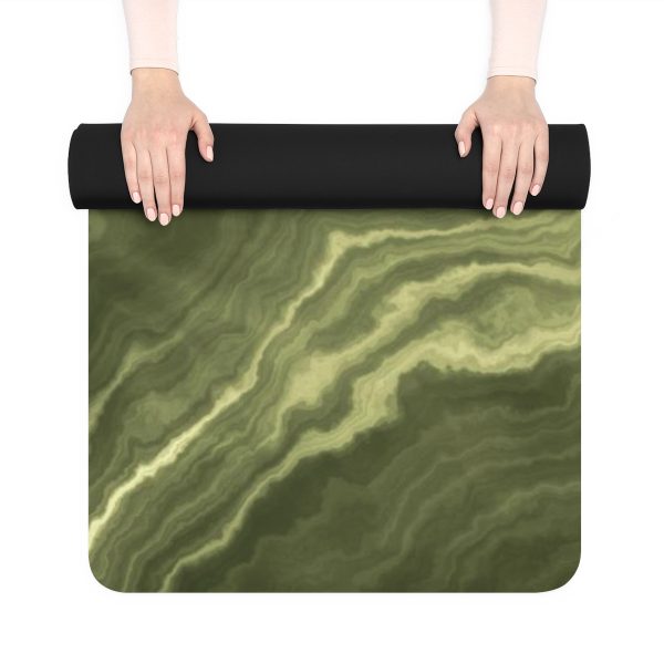 Olive Marble Rubber Yoga Mat
