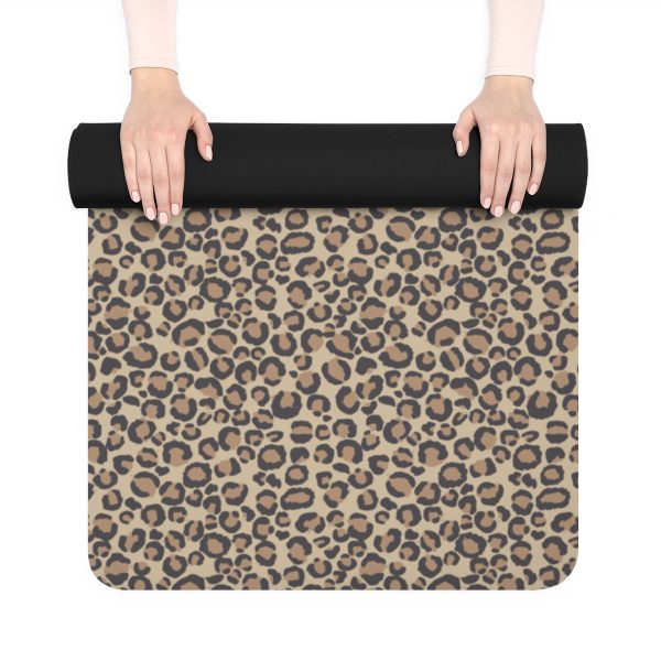 Tan Leopard Rubber Yoga Mat