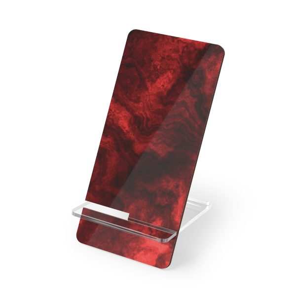 Ruby Red Marble Display Stand for Smartphones