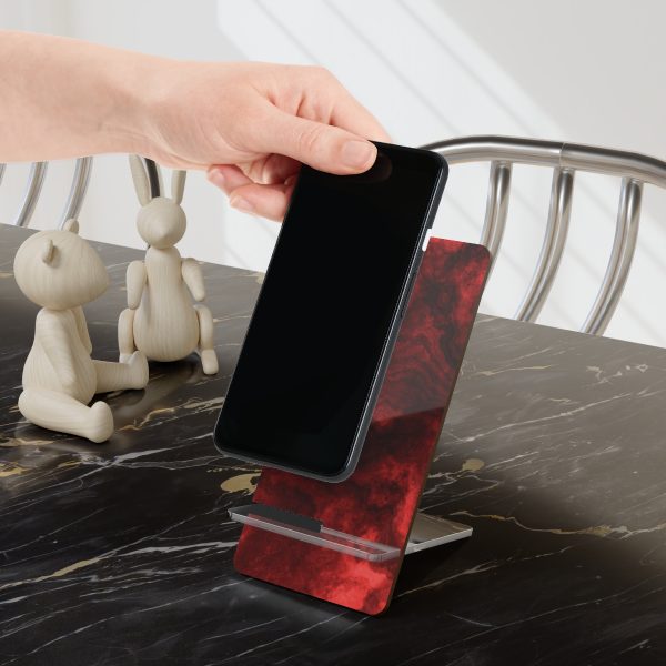 Ruby Red Marble Display Stand for Smartphones
