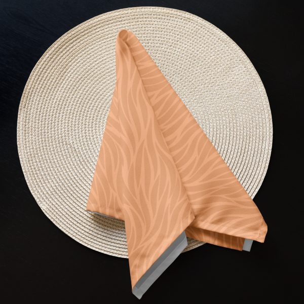 Peach Waves Cloth Napkin Set