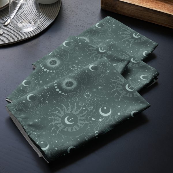 Bistro Green Celestial Cloth Napkin Set