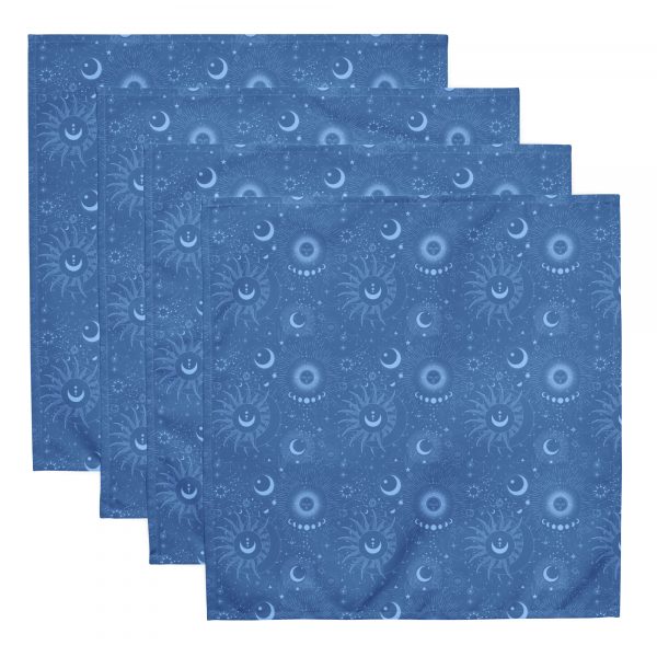 Blue Celestial Cloth Napkin Set