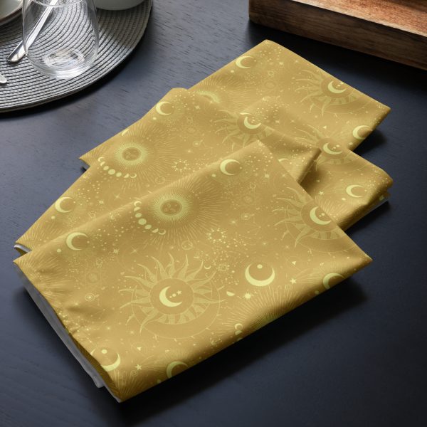 Golden Celestial Cloth Napkin Set