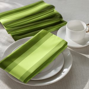 Lime Stripes Cloth Napkin Set