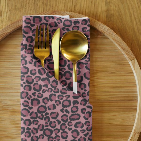 Pink Leopard Cloth Napkin Set