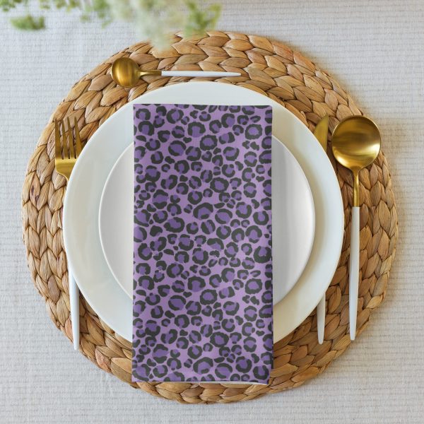 Purple Leopard Cloth Napkin Set