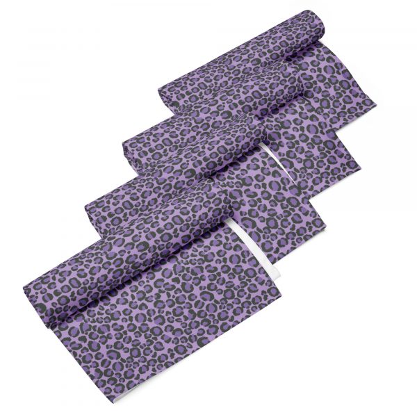 Purple Leopard Cloth Napkin Set