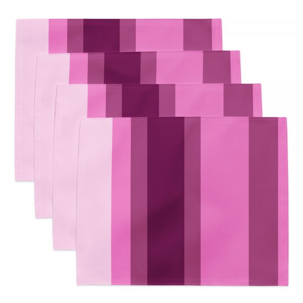 Rose Violet Stripes Placemat Set
