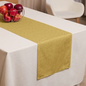 Spicy Mustard Waves Table Runner