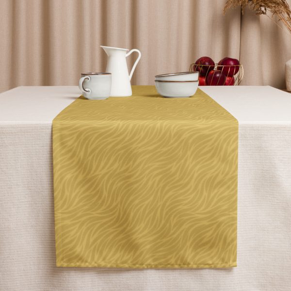 Spicy Mustard Waves Table Runner