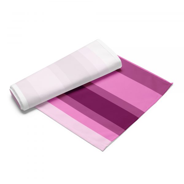 Rose Violet Stripes Table Runner