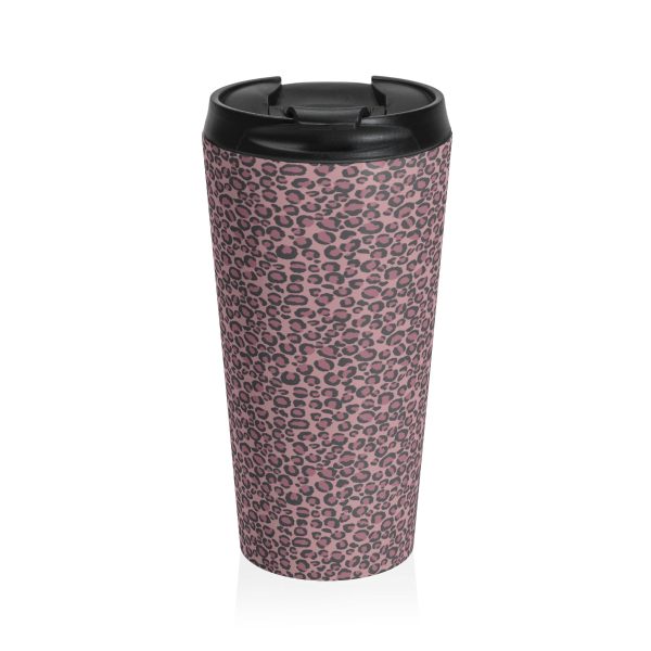 Pink Leopard Stainless Steel Travel Mug