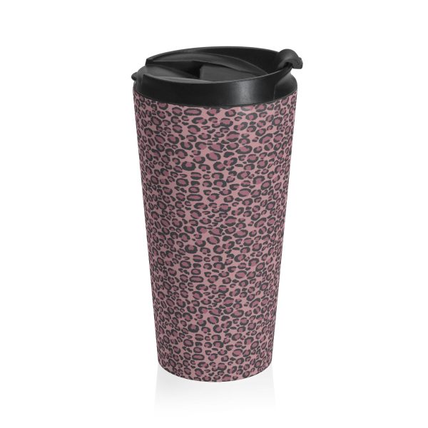Pink Leopard Stainless Steel Travel Mug
