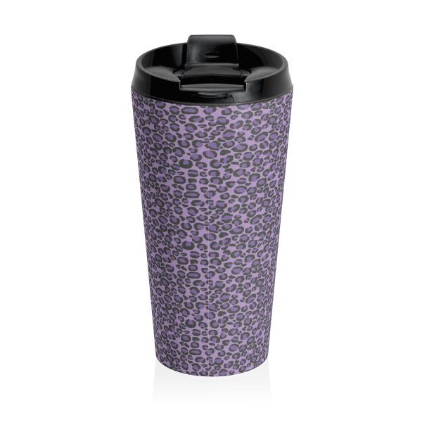 Purple Leopard Stainless Steel Travel Mug