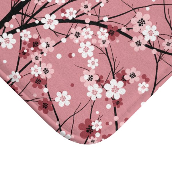 Pink Blossoms Bath Mat