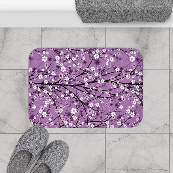 Purple Blossoms Bath Mat