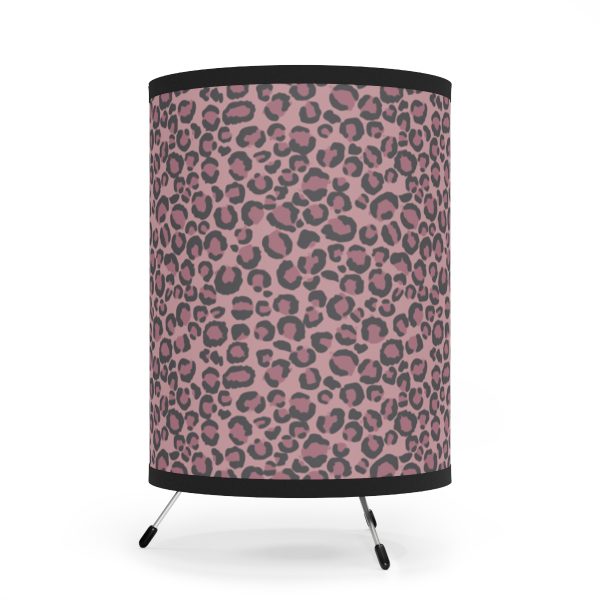 Pink Leopard Tripod Lamp