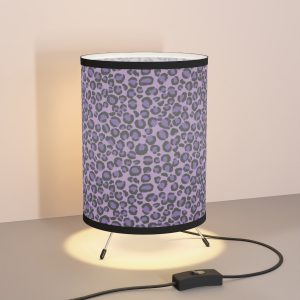 Purple Leopard Tripod Lamp – USCA plug