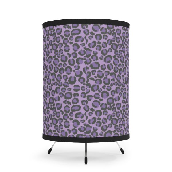 Purple Leopard Tripod Lamp
