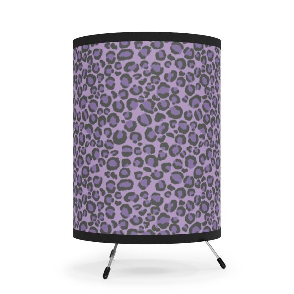 Purple Leopard Tripod Lamp